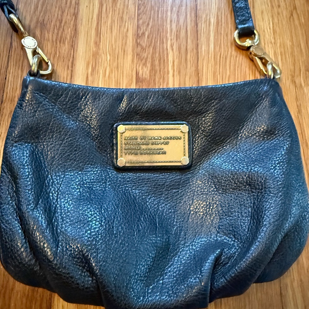 Black Leather Crossbody Bag